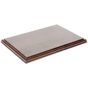 Plymor Solid Walnut Rectangular Wood Display Base with Ogee Edge, 13" W x 9" D x 0.75" H