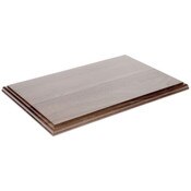Plymor Solid Walnut Rectangular Wood Display Base with Ogee Edge, 16.75" W x 10.5" D x 0.75" H