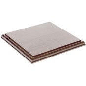 Plymor Solid Walnut Square Wood Display Base with Ogee Edge, 8.875" W x 8.875" D x 0.75" H