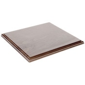 Plymor Solid Walnut Square Wood Display Base with Ogee Edge, 12.75" W x 12.75" D x 0.75" H