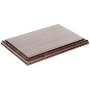 Plymor Solid Walnut Rectangular Wood Display Base with Ogee Edge, 10" W x 7" D x 0.75" H