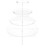 Plymor Clear Acrylic Graduated 4-Tiered Round Display Riser, 16" H x 14" W