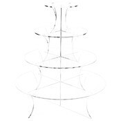 Plymor Clear Acrylic Graduated 4-Tiered Round Display Riser, 34.25" H x 30" W