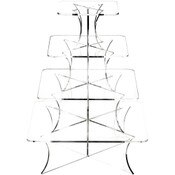 Plymor Clear Acrylic Graduated 4-Tiered Square Display Riser, 11.5" H x 8.5" W