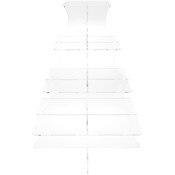 Plymor Clear Acrylic Graduated 4-Tiered Square Display Riser, 21.75" H x 15" W