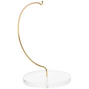 Plymor Wire Ornament Hanger Display with 3" Clear Acrylic Thick Round Base, 5.5" H