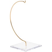Plymor Wire Ornament Hanger Display with 3.25" Clear Acrylic Thin Square Base, 6" H