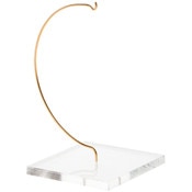 Plymor Wire Ornament Hanger Display with 4" Clear Acrylic Thick Square Base, 7" H
