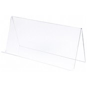 Plymor Clear Acrylic Book Display Easel with 1.875" Flat Ledge, 24" W x 8.5" D x 10.75" H