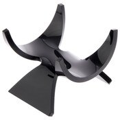 Plymor Black Acrylic Fossil, Mineral or Crystal Display Holder Stand, 1.5" H x 1.75" W x 1.75" D