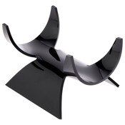 Plymor Black Acrylic Fossil, Mineral or Crystal Display Holder Stand, 2.5" H x 3.875" W x 3" D
