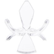 Plymor Clear Acrylic Ball or Sphere Flower Petal Display Holder Stand, 1.5" H x 2" W x 2" D