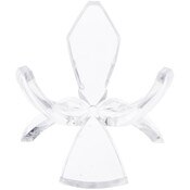 Plymor Clear Acrylic Ball or Sphere Flower Petal Display Holder Stand, 1.5" H x 2" W x 2" D