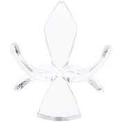 Plymor Clear Acrylic Ball or Sphere Flower Petal Display Holder Stand, 1.875" H x 2.5" W x 2.5" D
