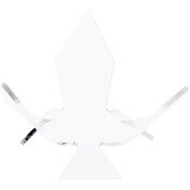 Plymor Clear Acrylic Ball or Sphere Flower Petal Display Holder Stand, 2.5" H x 4" W x 4" D