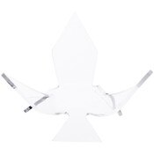 Plymor Clear Acrylic Ball or Sphere Flower Petal Display Holder Stand, 3" H x 5" W x 5" D