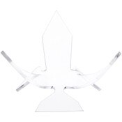 Plymor Clear Acrylic Ball or Sphere Flower Petal Display Holder Stand, 3.75" H x 6" W x 6" D