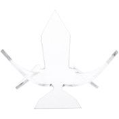 Plymor Clear Acrylic Ball or Sphere Flower Petal Display Holder Stand, 3.75" H x 6" W x 6" D