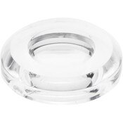 Plymor Clear Acrylic Round Display Base with Indented Circle to Hold Egg, Marble, Ball or Sphere, 2" W x 2" D x 0.5" H (1.1875" Circle)