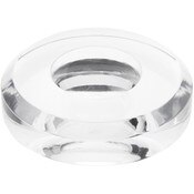 Plymor Clear Acrylic Round Display Base with Indented Circle to Hold Egg, Marble, Ball or Sphere, 3" W x 3" D x 0.75" H (1.5" Circle)