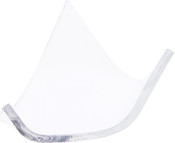 Plymor Clear Acrylic Display Stand Holder for Geode, Mineral or Crystal Cluster, 1" H x 2" W x 2.375" D