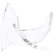 Plymor Clear Acrylic Triangular Display Stand Holder for Geode, Mineral or Crystal Cluster, 1.25" H x 1.875" W x 1.875" D