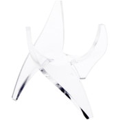 Plymor Clear Acrylic Triangular Display Stand Holder for Geode, Mineral or Crystal Cluster, 1.625" H x 2.375" W x 2.375" D