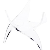 Plymor Clear Acrylic Triangular Display Stand Holder for Geode, Mineral or Crystal Cluster, 2" H x 3.25" W x 3.25" D