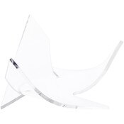 Plymor Clear Acrylic Triangular Display Stand Holder for Geode, Mineral or Crystal Cluster, 2.25" H x 3.875" W x 3.875" D