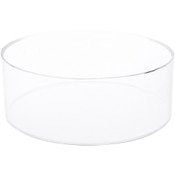 Plymor Clear Acrylic Beveled Ball or Sphere Display Holder Stand, 3" H x 8" W