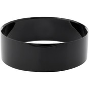 Plymor Black Acrylic Beveled Ball or Sphere Display Holder Stand, 2" H x 6" W