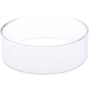 Plymor Clear Acrylic Beveled Ball or Sphere Display Holder Stand, 2" H x 6" W