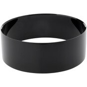 Plymor Black Acrylic Beveled Ball or Sphere Display Holder Stand, 2.5" H x 7" W