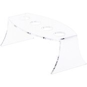 Plymor Clear Acrylic Wine Bottle Stopper Display Riser, 2.5" H x 6.5" W x 3" D