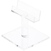 Plymor Clear Acrylic Square Display Stand for Eyeglass Frames, 2.625" H x 3" W x 3" D