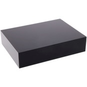 Plymor Black Polished Acrylic Rectangular Display Block, 1" H x 3" W x 4" D