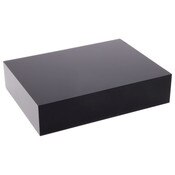 Plymor Black Polished Acrylic Rectangular Display Block, 1" H x 3" W x 4" D
