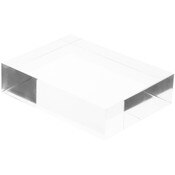 Plymor Clear Polished Acrylic Rectangular Display Block, 1" H x 3" W x 4" D
