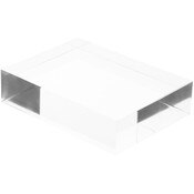 Plymor Clear Polished Acrylic Rectangular Display Block, 1" H x 3" W x 4" D