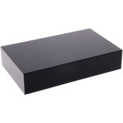Plymor Black Polished Acrylic Rectangular Display Block, 1" H x 3" W x 5" D