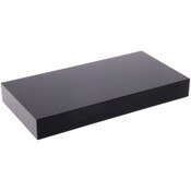 Plymor Black Polished Acrylic Rectangular Display Block, 1" H x 3" W x 6" D