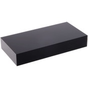 Plymor Black Polished Acrylic Rectangular Display Block, 1" H x 4" W x 8" D