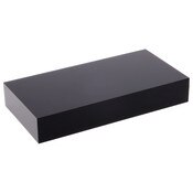 Plymor Black Polished Acrylic Rectangular Display Block, 1" H x 4" W x 8" D