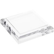 Plymor Clear Acrylic Square Display Base with Ogee Edge, 3.5" W x 3.5" D x 0.75" H