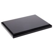 Plymor Black Acrylic Rectangular Display Base with Ogee Edge, 7.625" W x 5.625" D x 0.75" H