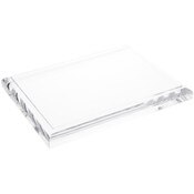 Plymor Clear Acrylic Rectangular Display Base with Ogee Edge, 7.625" W x 5.625" D x 0.75" H