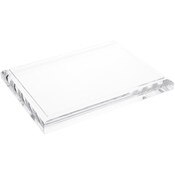 Plymor Clear Acrylic Rectangular Display Base with Ogee Edge, 7.625" W x 5.625" D x 0.75" H