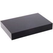 Plymor Black Polished Acrylic Rectangular Display Block, 1" H x 6" W x 4" D