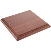 Plymor Solid Walnut Square Wood Display Base with Ogee Edge, 7.875" W x 7.875" D x 0.75" H