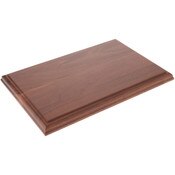 Plymor Solid Walnut Rectangular Wood Display Base with Ogee Edge, 11.875" W x 7.875" D x 0.75" H